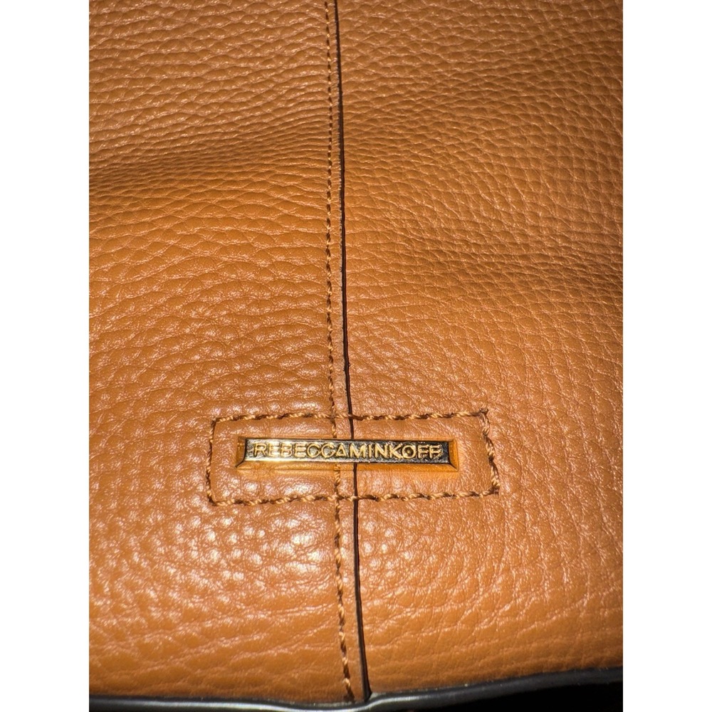 Rebecca Minkoff Medium Whipstitch Tote- Almond General Leather 2 Pics Sets - Picture 2 of 7